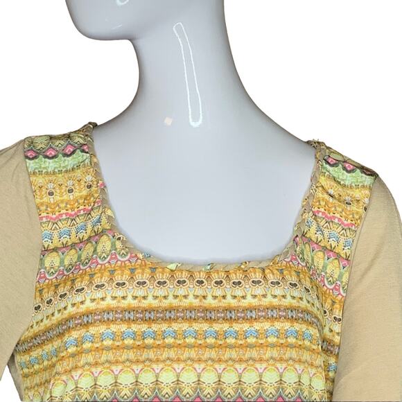 Daytrip Top Multicolor Tribal Print Long Sleeve Pullover Size M - Picture 2 of 9